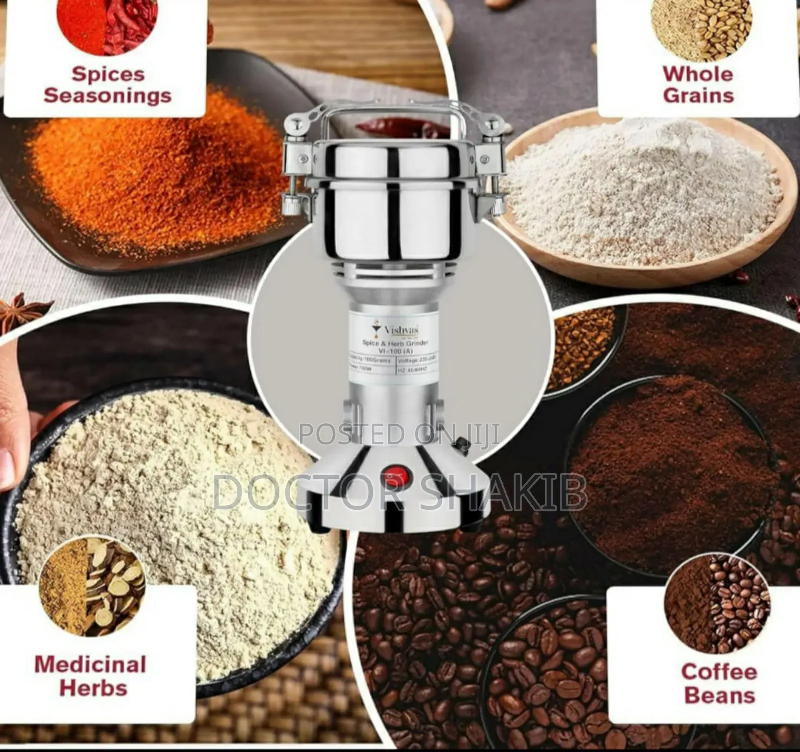 Stainless Steel Masala Grinding Machine 200g