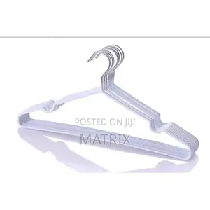 10pc Pack Metal Hangers Non-Slip Suit Coat Hangers Chrome