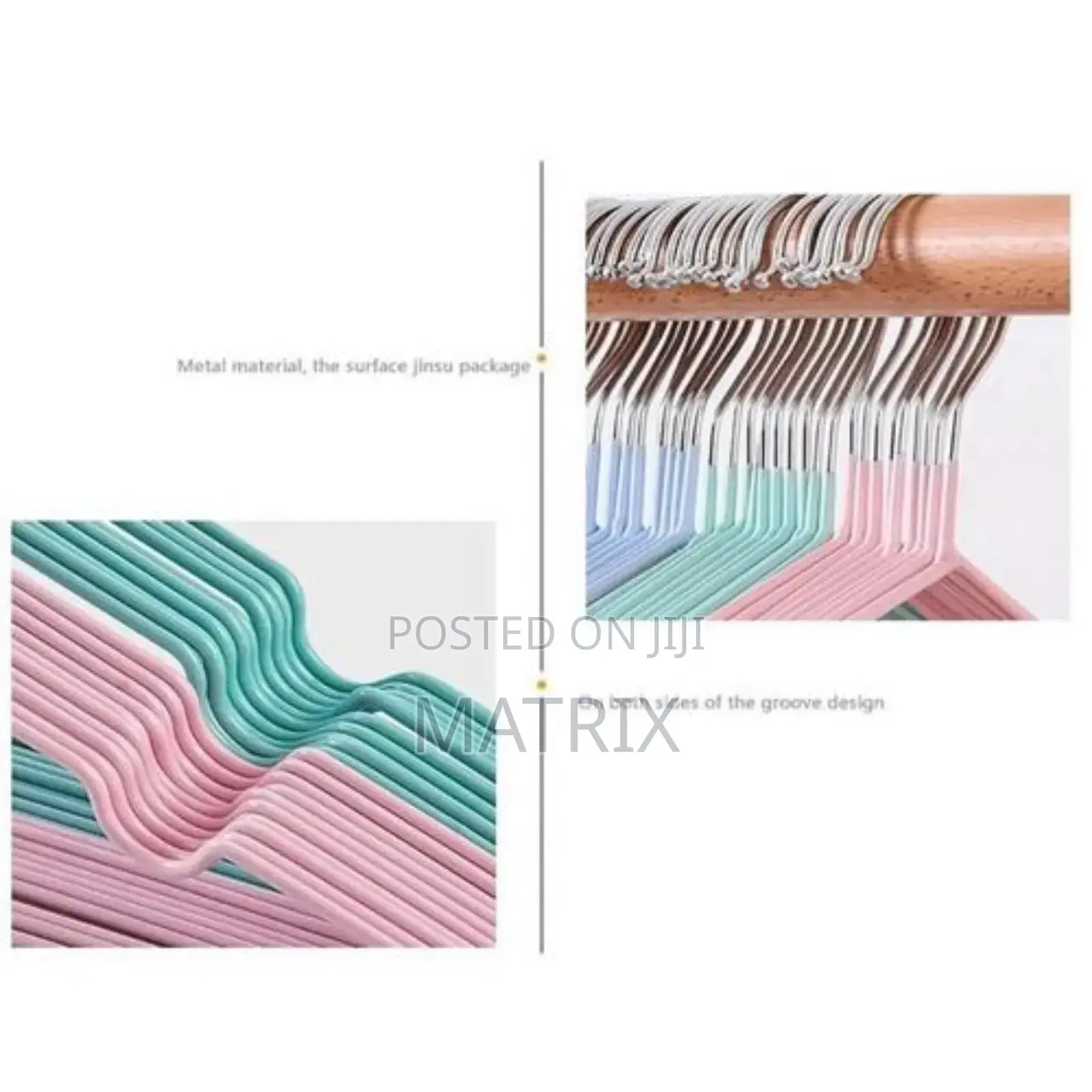 10pc Pack Metal Hangers Non-Slip Suit Coat Hangers Chrome