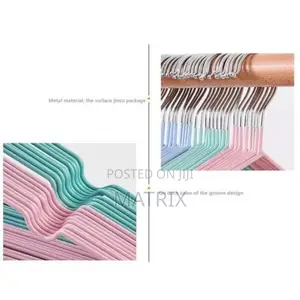 10pc Pack Metal Hangers Non-Slip Suit Coat Hangers Chrome