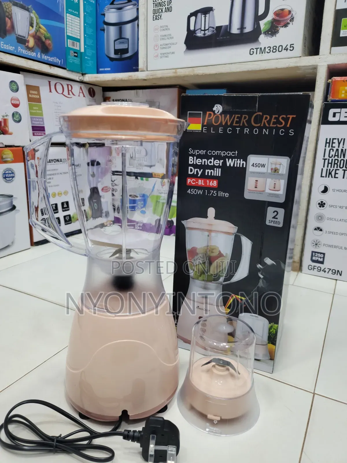 2 In1 Power Crest Juice Blender With Grinder