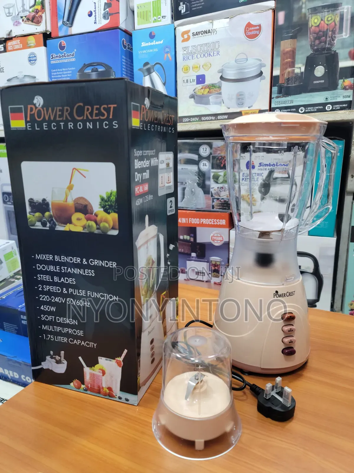 Power Crest 450w Power Crest 2in1juice Blender With Grinder