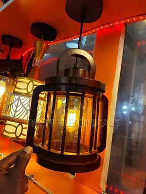 Wooden and Glass Pendant Lamp Holder