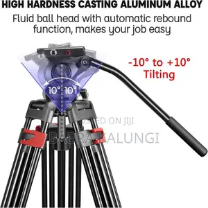 Video Tripod, Professional Heavy Duty Aluminum Tripod