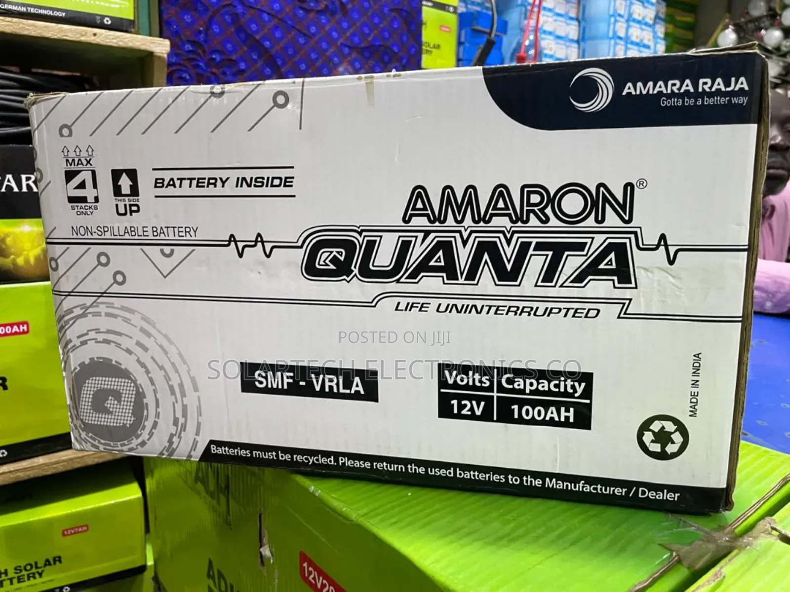 100ah Amaron Quanta Vrla Solar Battery Quha