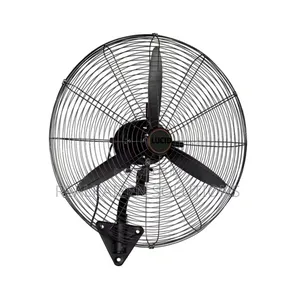 Metallic Blade 60cm Black Industrial Wall Fan 130w