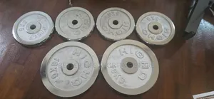 Barbell Weight Plates Silver 2.5 Kg to 25 KGS