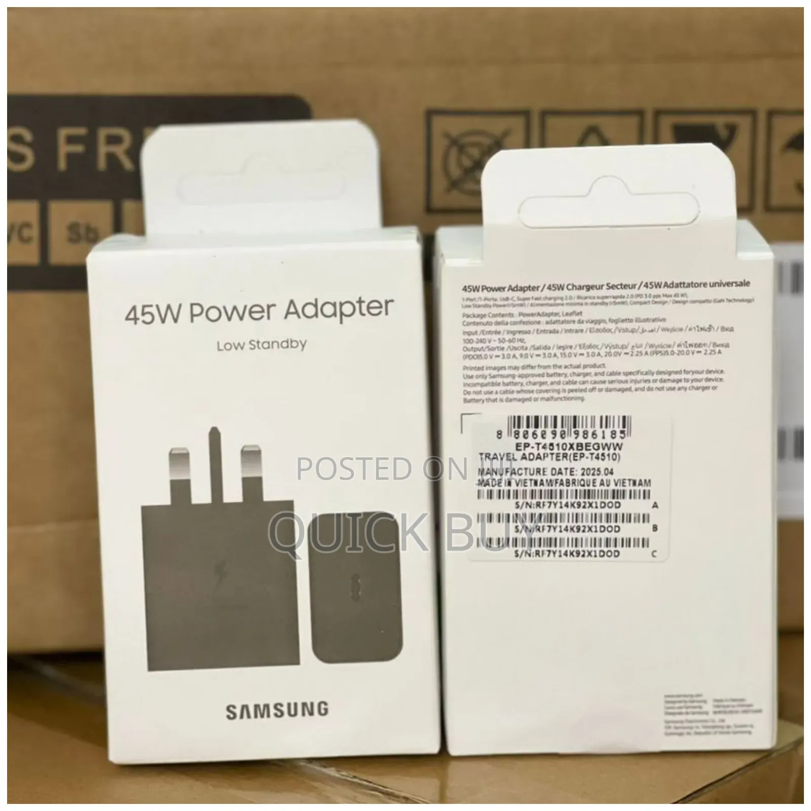 New Samsung 45w Usb -C Adapter