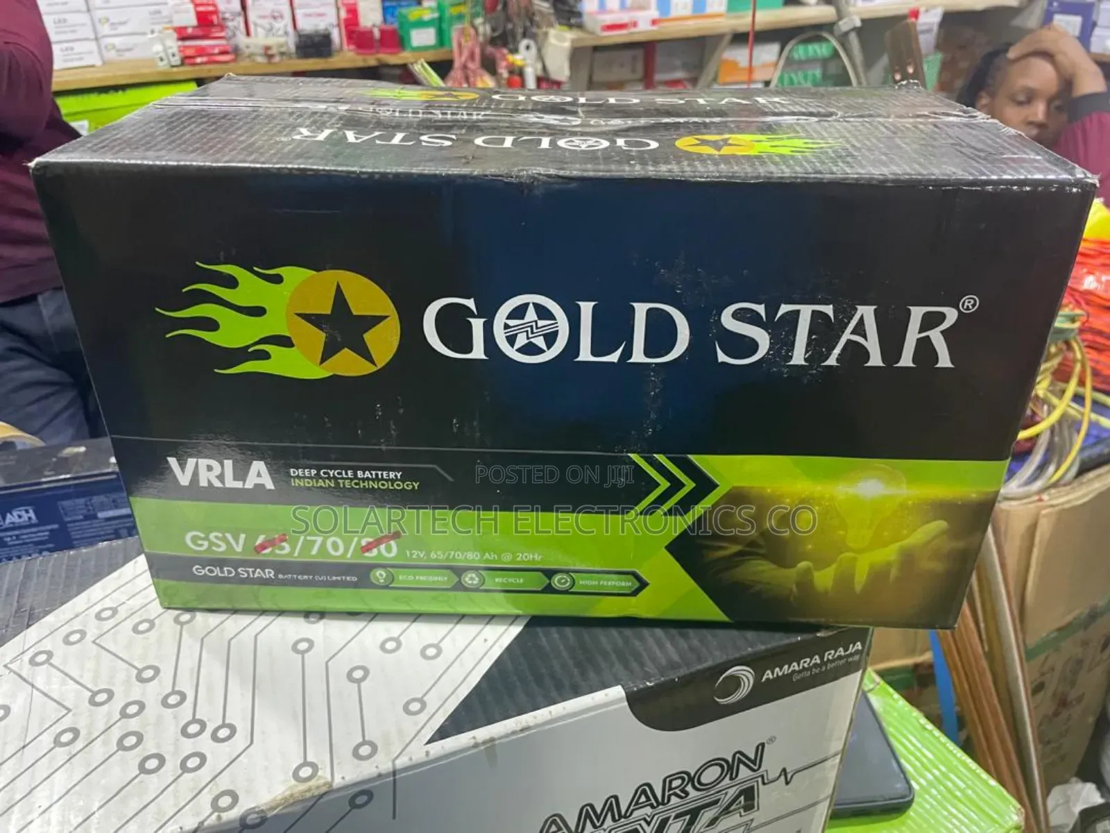 70ah Durable Gold Star Vrla SMF Solar Battery Tech