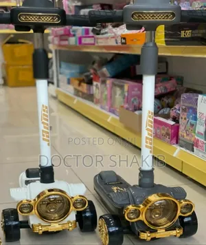 Stainless Steel Kids Fancy Gold Scooter