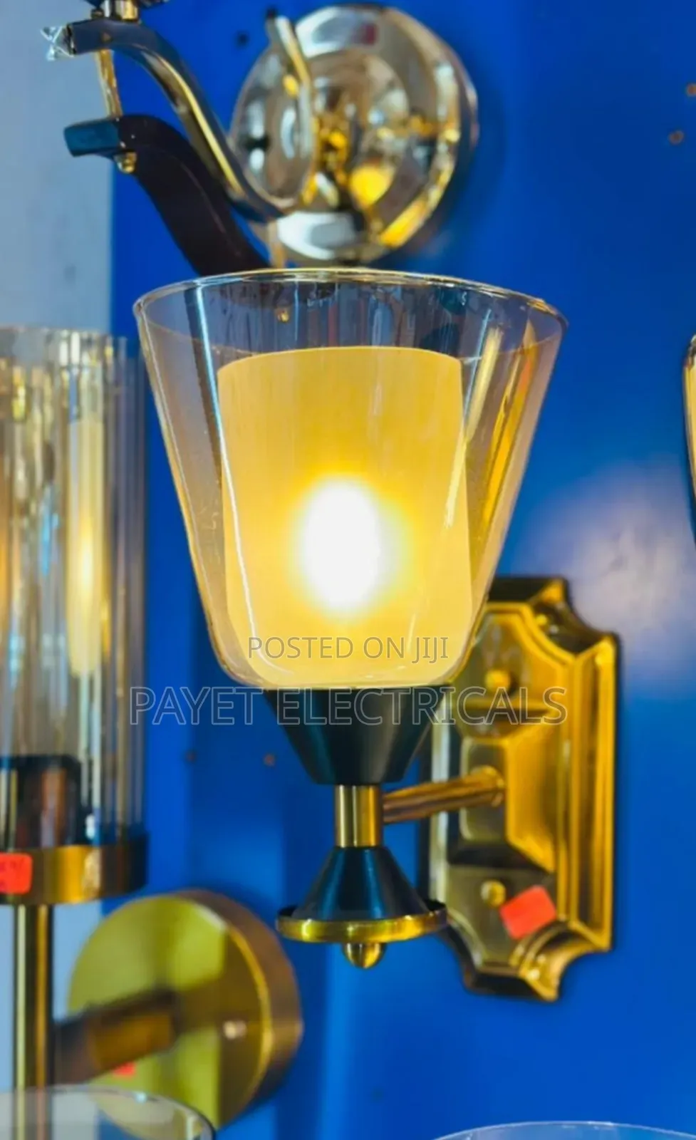Lamp Holder With White Glass