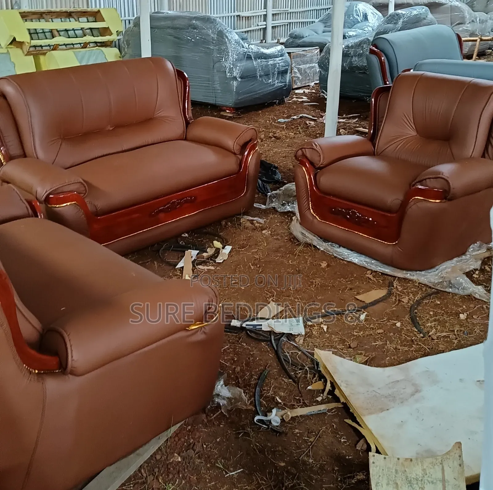 5 Sitters Brooks Leather Sofa