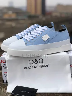 Dolce and Gabbana Denim Leather Shoes