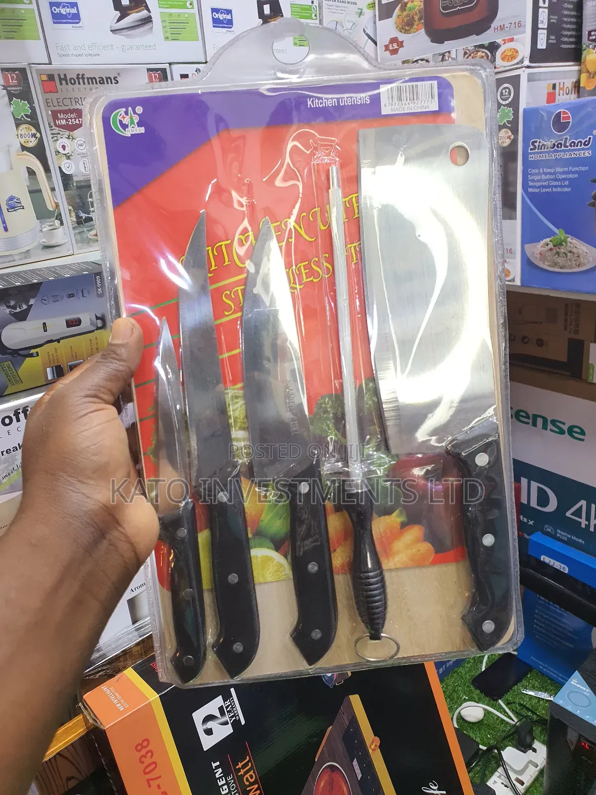 5 Pieces Knife Set With Chopping Board