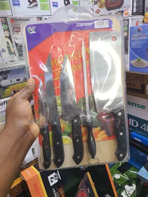 5 Pieces Knife Set With Chopping Board