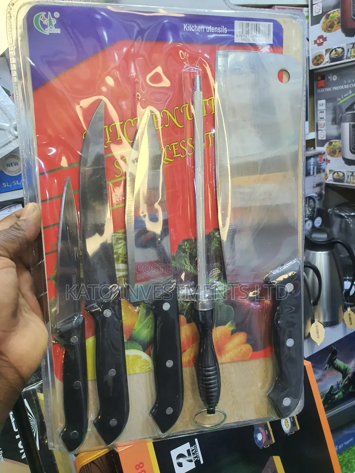5 Pieces Knife Set With Chopping Board