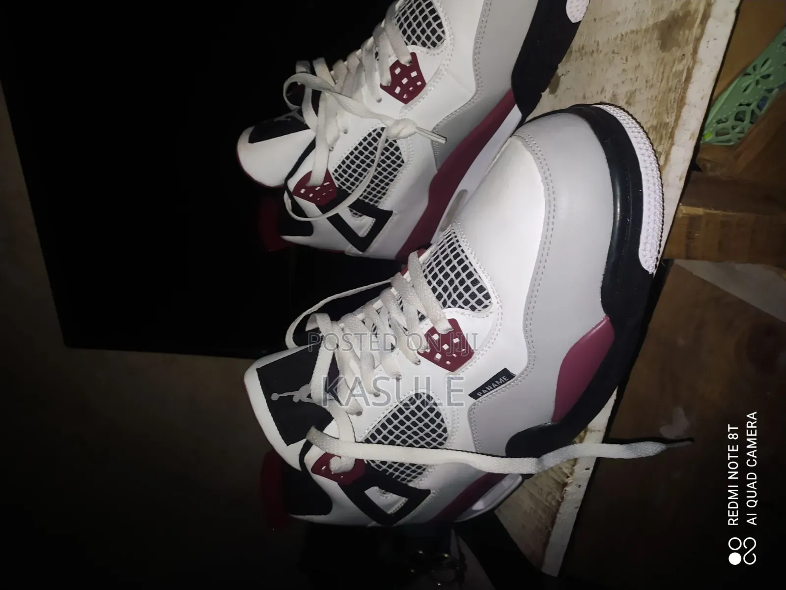 Jordan 4 White and Brownish Red
