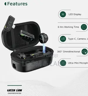Green Lion Gm-85x 3 in 1 Wireless Microphone - Black