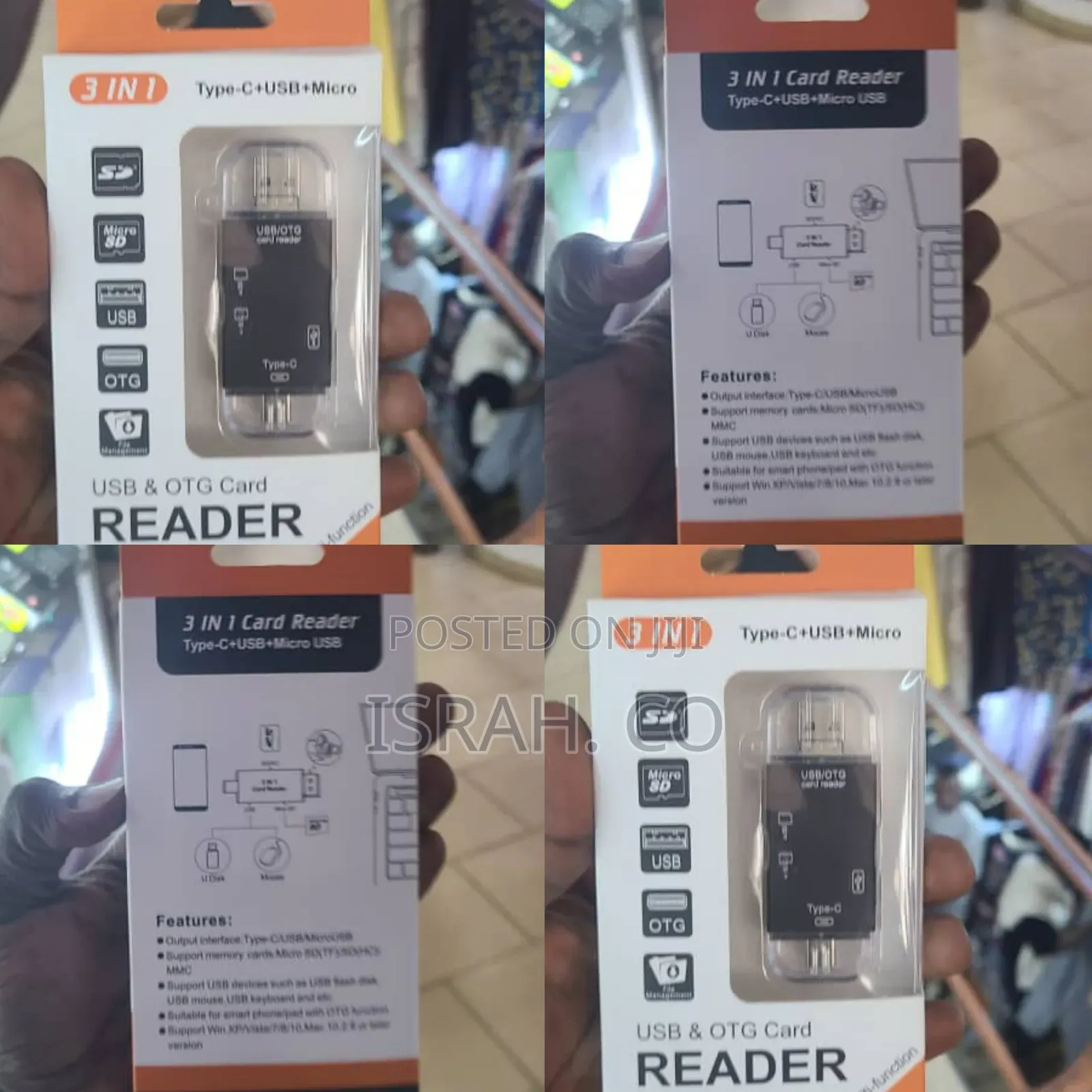 3 in 1 Type C Card Reader.