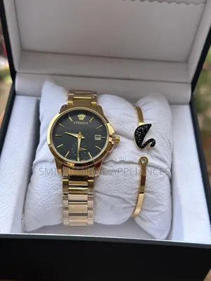 Ladies' Golden Versace Wrist Stylish Gift Box Time Piece