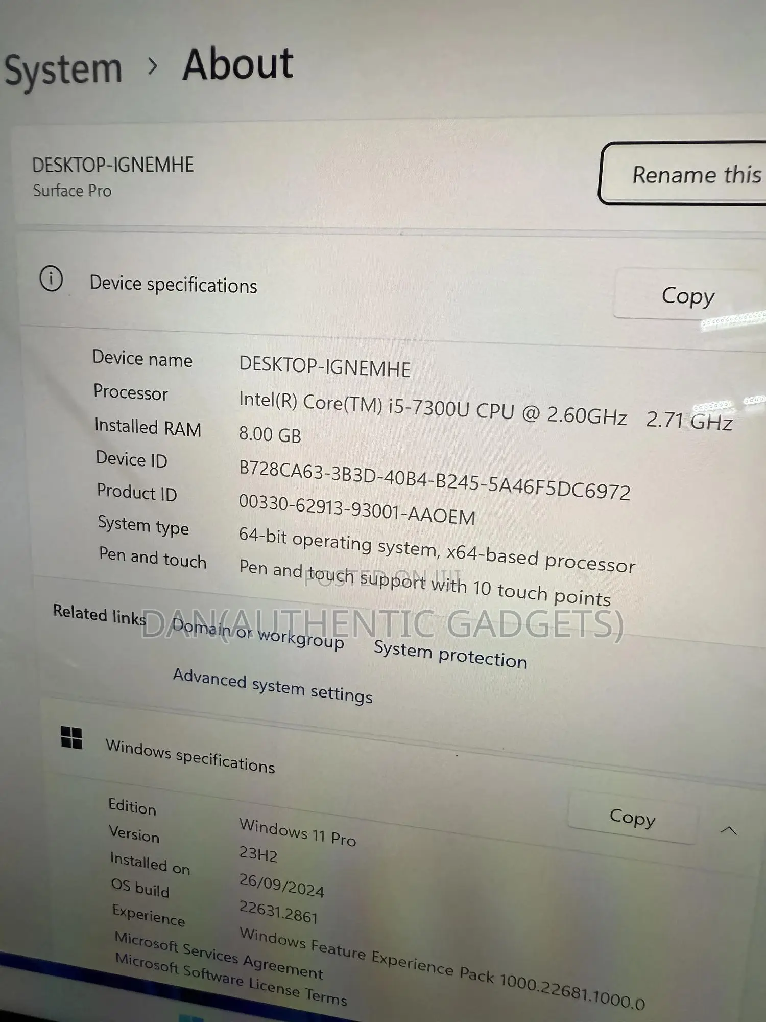 Laptop Microsoft Surface Pro 5 8GB Intel Core I5 SSD 256GB