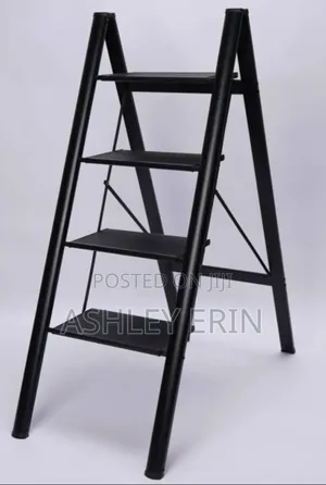 Foldable Ladder 4-Steps Black