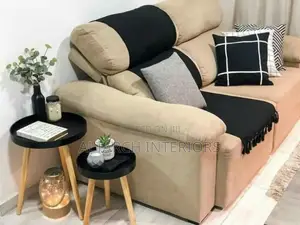 Black Top and Natural Colored Legs Coffee Tables