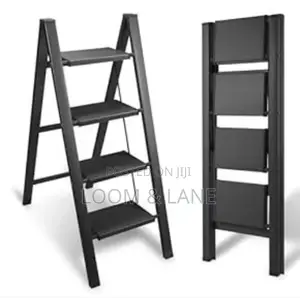 Foldable Ladder 4-Steps Black