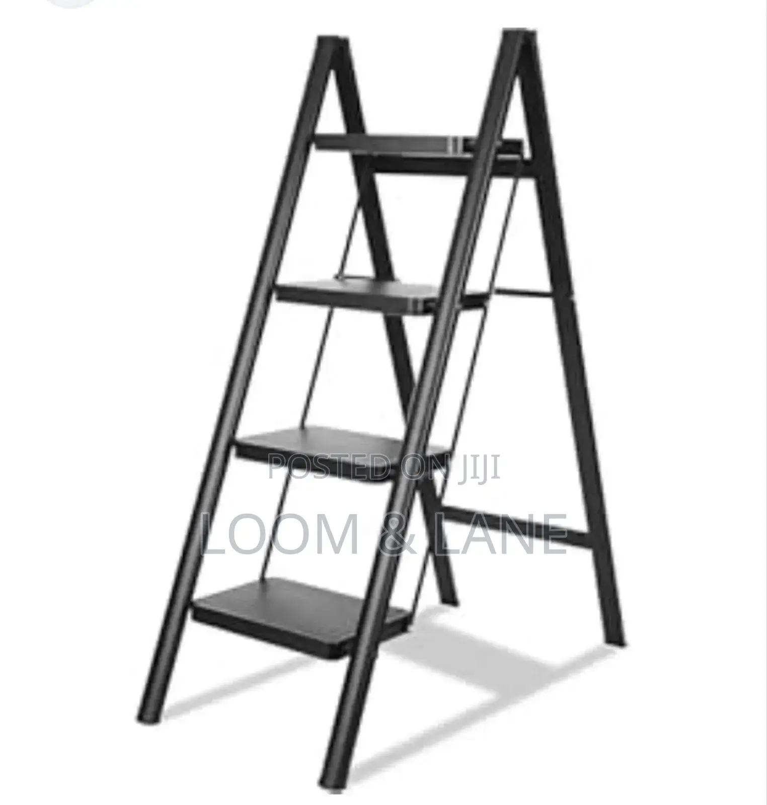 Foldable Ladder 4-Steps Black