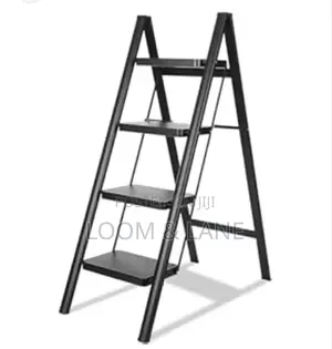 Foldable Ladder 4-Steps Black