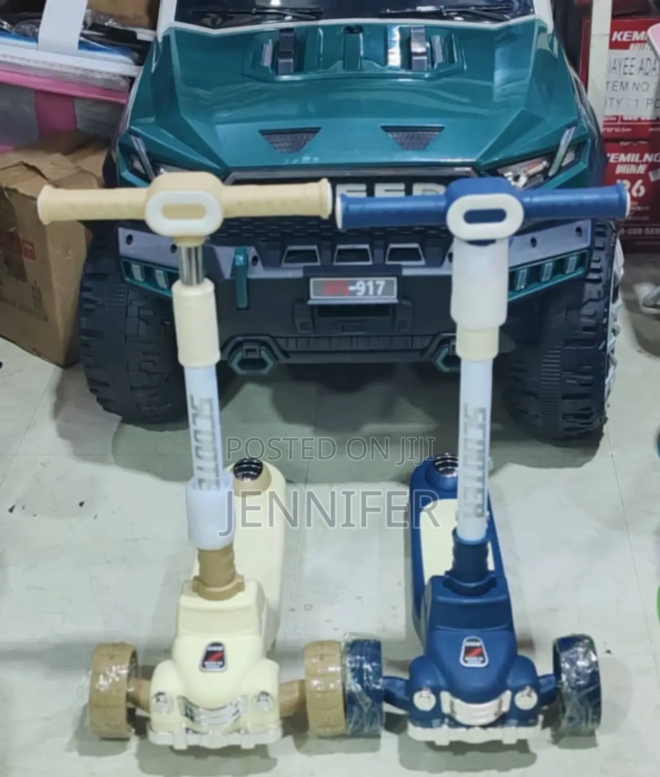 Car Style Kids Scooter With Lights