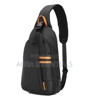 Porodo Gaming Water-Resistant Pu Sling Bag With Usb-C Port