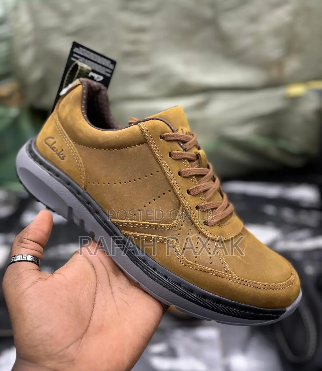 Original Men’S Brown Clarks Casual Leather Sneakers