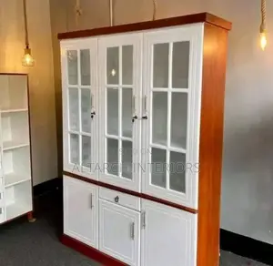 White and Brown Modern Adorable 4by 6 Cupboard