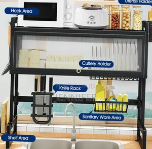 3 Tier Over Sink Dish Rack Steel Dish Drainer