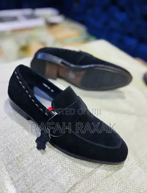 Original Men’S Classic Black Suede Franco Banetti Loafers