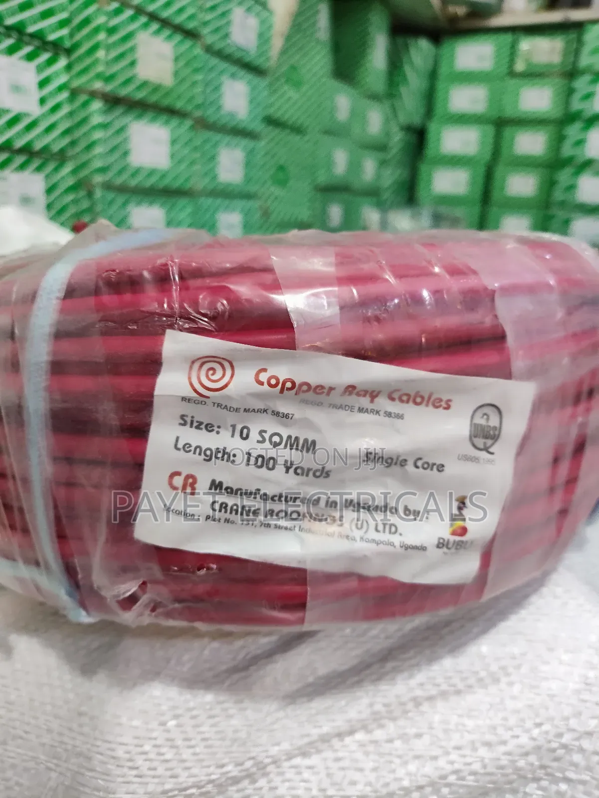 Red 10mm Single Core Cable