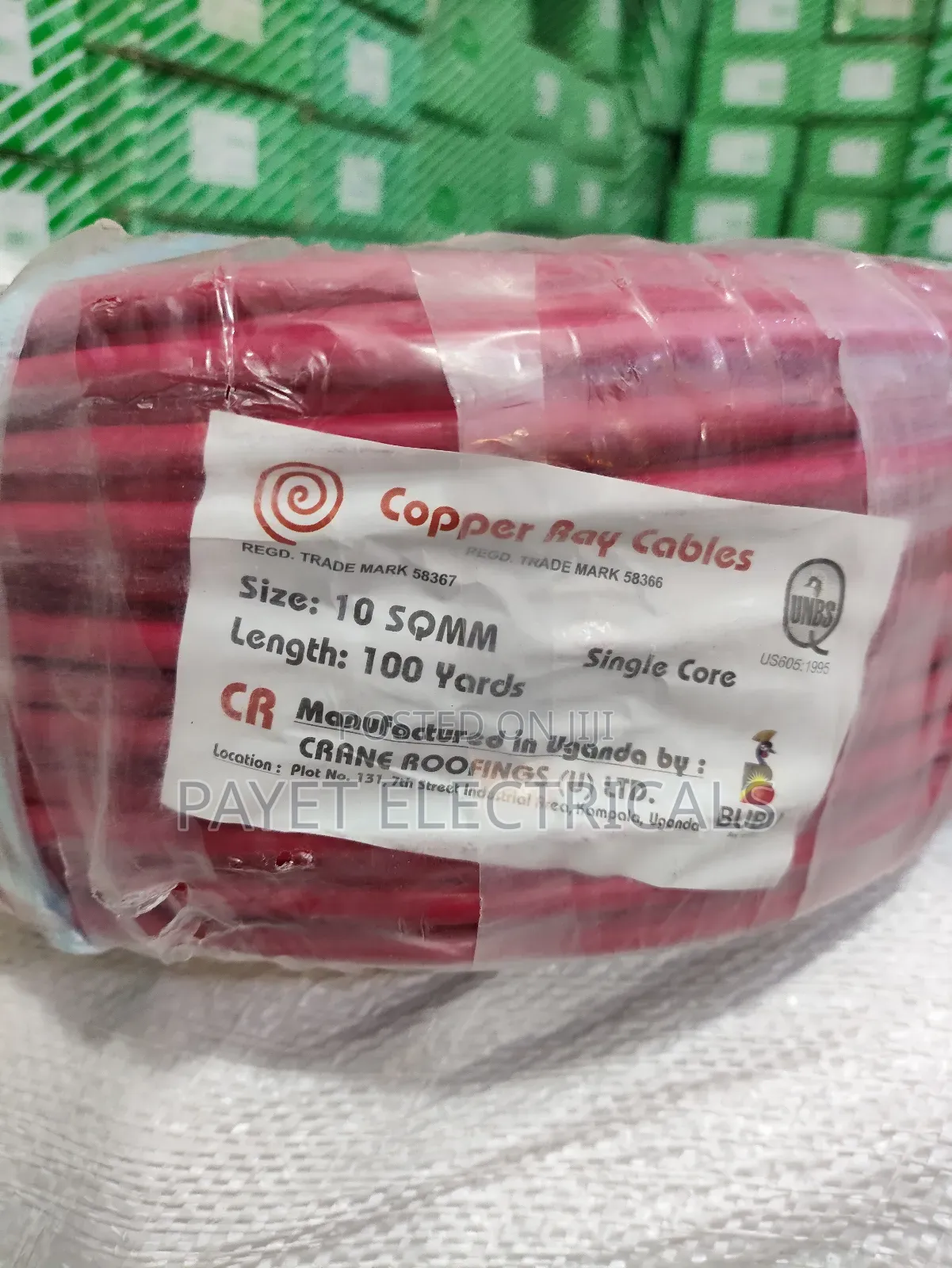 Red 10mm Single Core Cable
