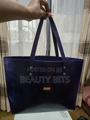 Tote Bag Leather Deep Blue