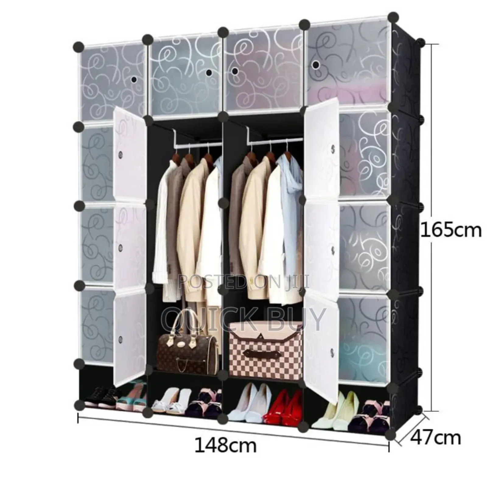 Portable, Modular Wardrobe and Storage Organizer