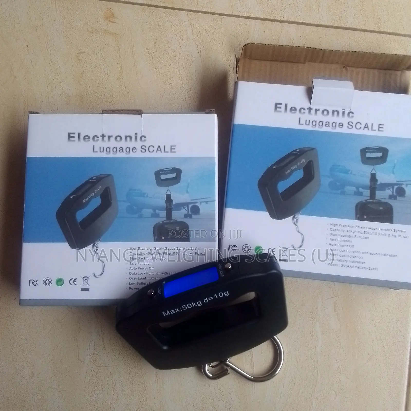 Handheld Suitcase Weighing Tool With LCD Display Hook Scale