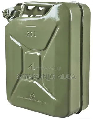 20l Military Green Fuel Jerrycan - Durable Metal Jerry Can