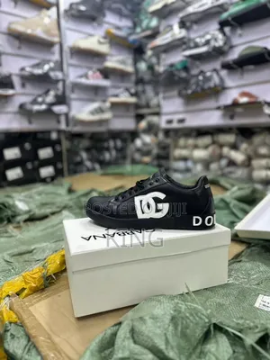 D G Black Sneakers White D.G