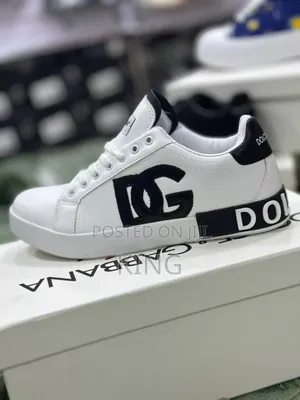 Dolce Gabbana Portofino Leather Sneakers White