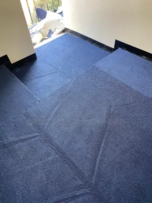 Plain Pure Blue Carpet