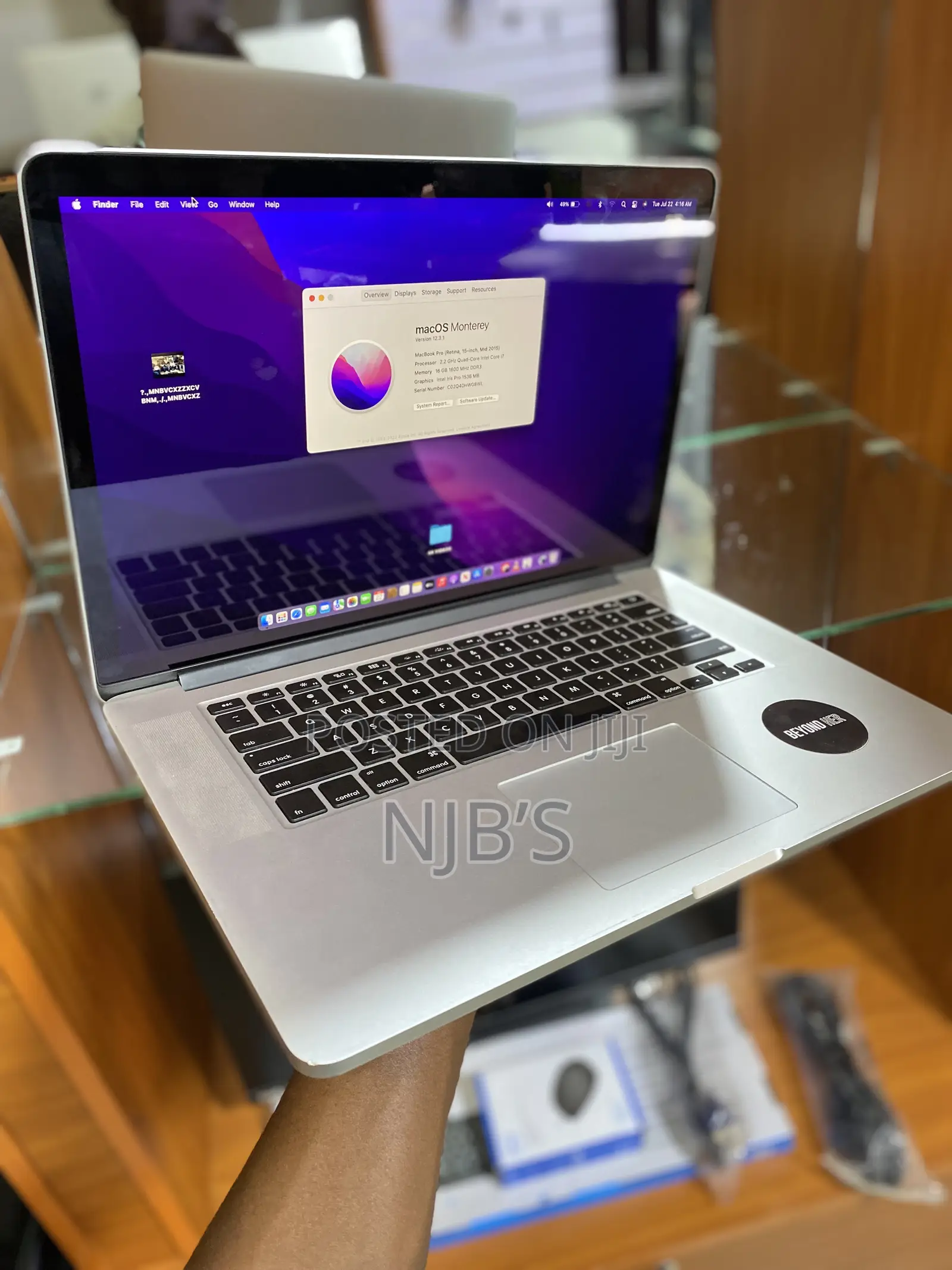 Laptop Apple MacBook Pro 2015 16GB Intel Core I7 SSD 128GB