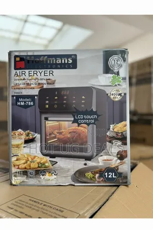 Hoffmans 12l Digital Air Fryer With Lcd Touch Control -black