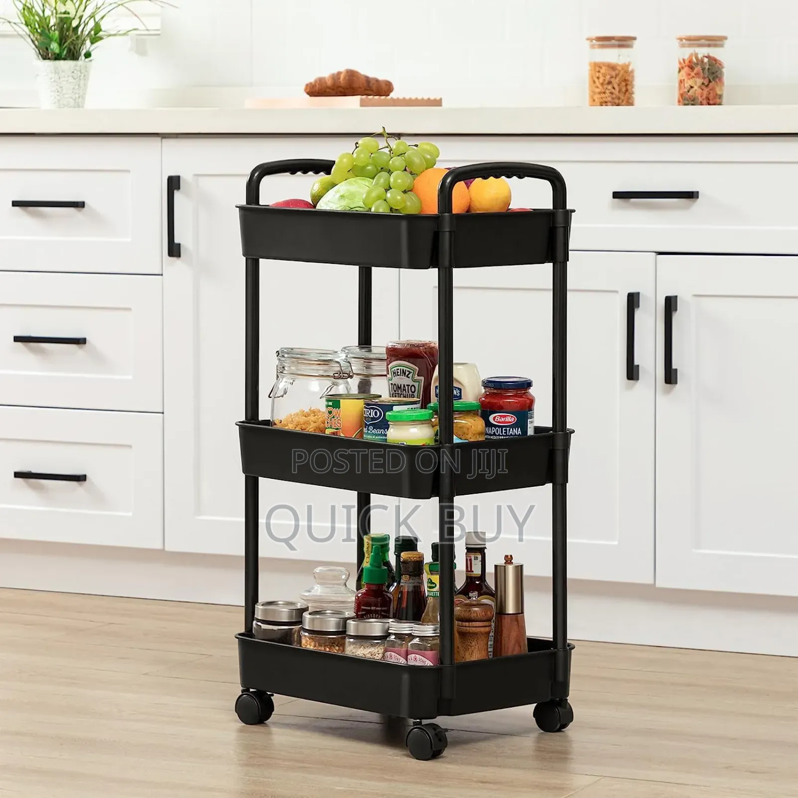 3-Tier Rolling Utility Cart or Trolley