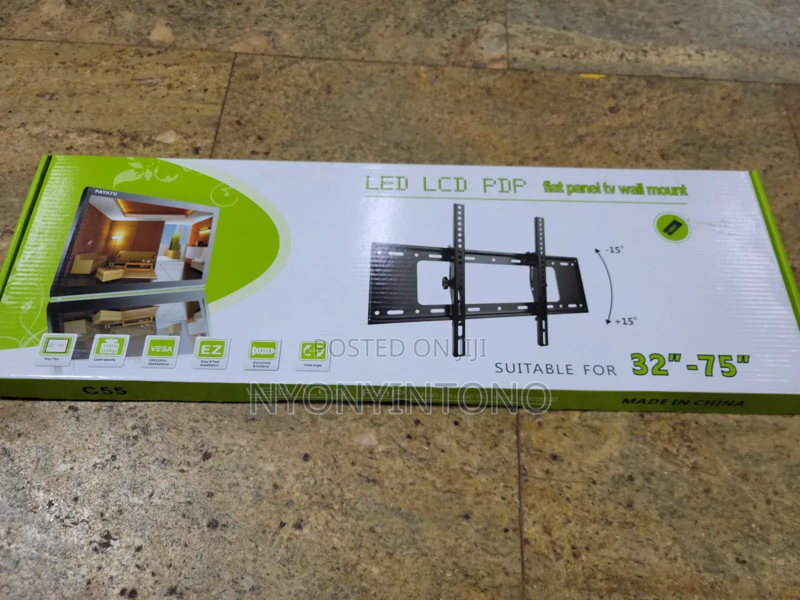 32"-75" Very Strong Flat Panel Tilting Wall Mount