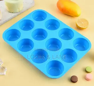12holes Non Sticky Silicone Muffin Pans